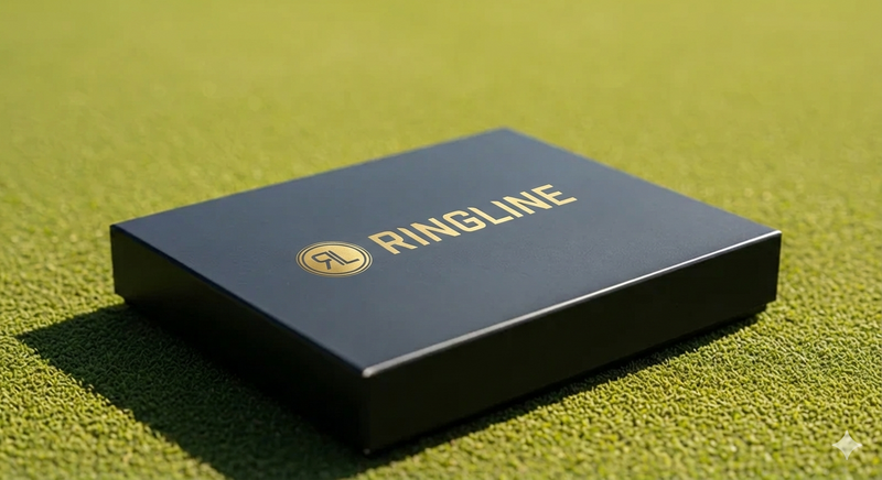 RingLine in gift box on golf towel